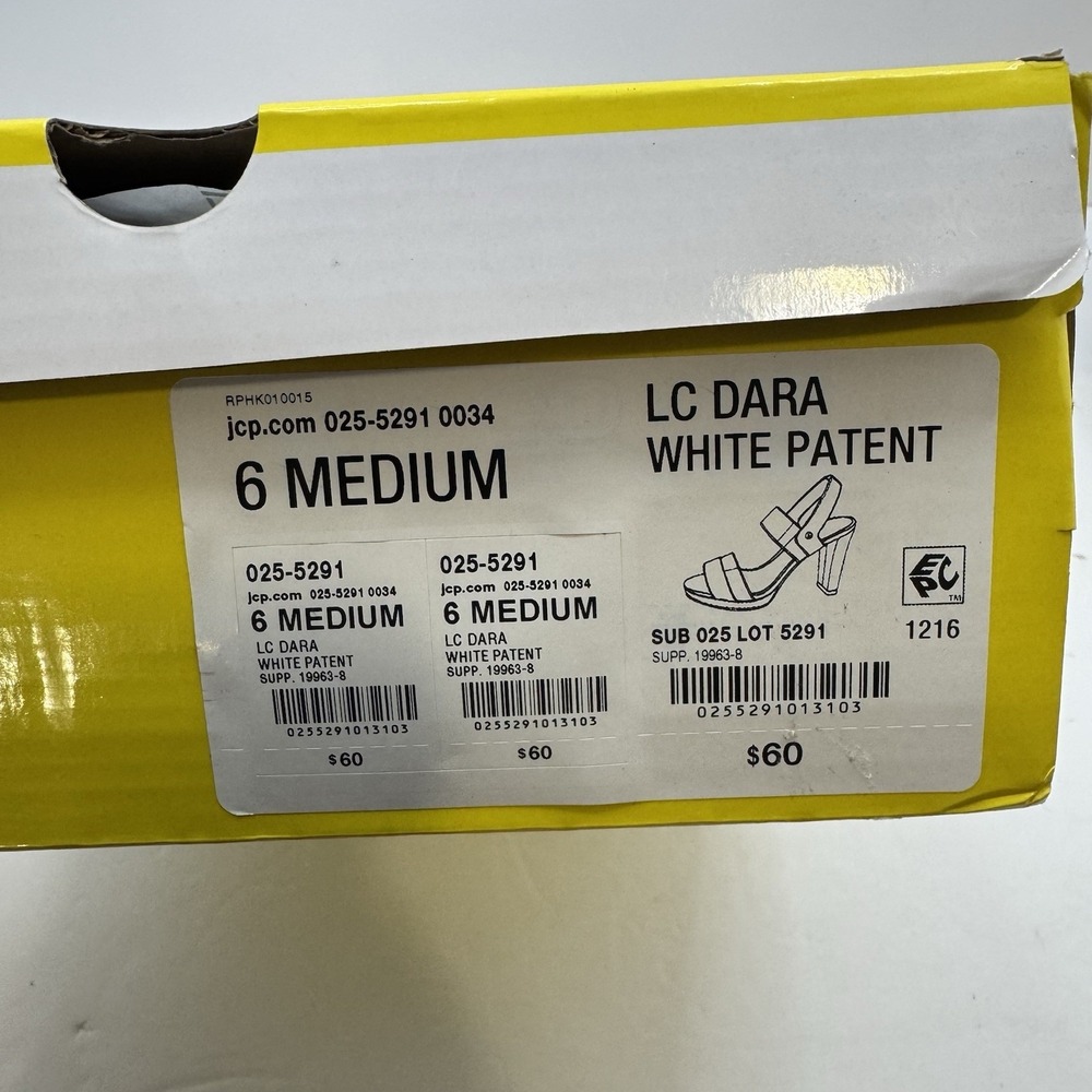 Liz Claiborne Dara Women's White Strappy Heels Size 6 M Medium BNIB - Picture 10 of 11